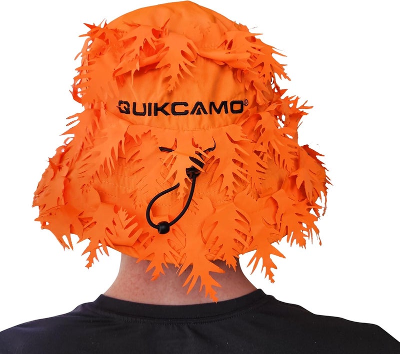 QuikCamo Store Realtree & Mossy Oak 3D Leafy Camo Face Mask Bucket Hat for Men Deer Duck and Turkey Hunting (Fully Adjustable OSFM) - Image 2